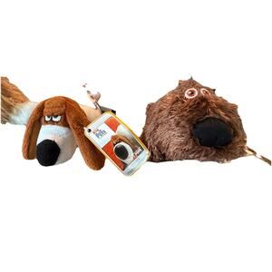Secret Life Of Pets Set Of 2 Duke And Pops‎ Happy Meal Toys 5” Long